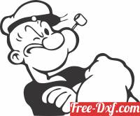 download popeye cartoon clipart free ready for cut