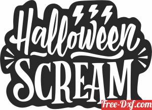 download halloween scream clipart free ready for cut
