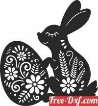 download bunny egg easter sign free ready for cut