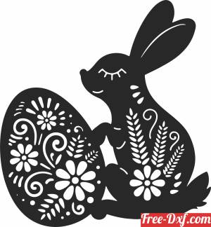 download bunny egg easter sign free ready for cut