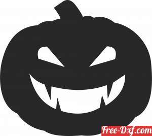 download Halloween pampking Silhouette free ready for cut