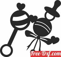 download Baby dummy clipart free ready for cut