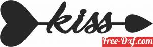 download Kiss arrow sign free ready for cut
