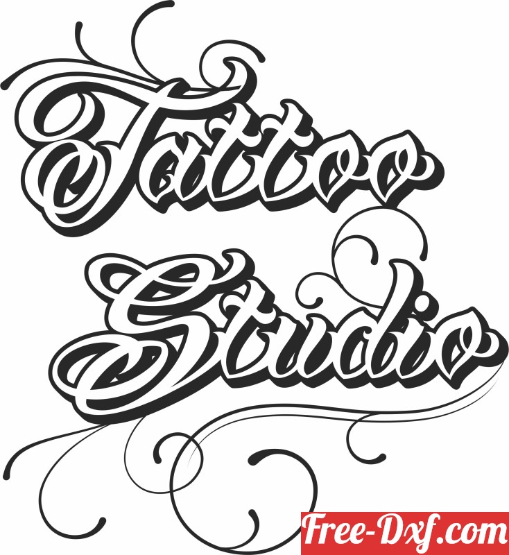 Download tatoo studio logo 2xKUe High quality free Dxf files, Svg