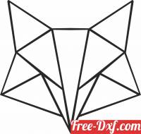 download Geometric Polygon fox free ready for cut