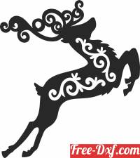 download Christmas deer decor free ready for cut