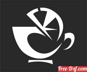 download coffee tea lemon cup art sign free ready for cut