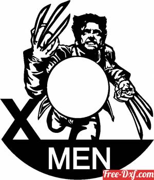 download wolverine x-men Vinyl Record Wall Clock free ready for cut