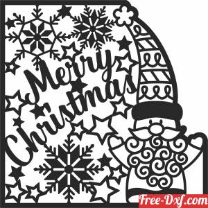 download Merry christmas santa decoration free ready for cut