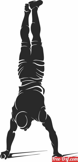 download Handstand sport clipart free ready for cut