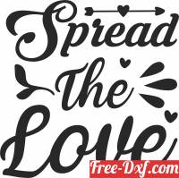 download spread the love typography vector free ready for cut