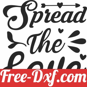 spread the love typography vector