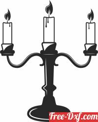 download Three Candle halloween art free ready for cut