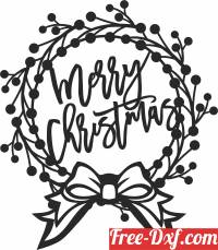 download merry christmas decor free ready for cut