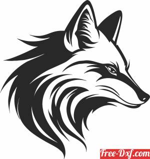 download Fox face art free ready for cut