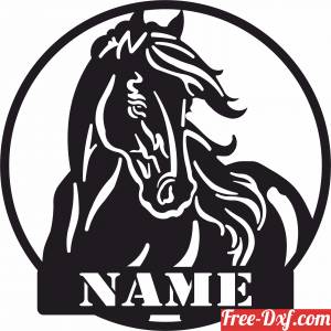 download Horse Custom name monogram free ready for cut