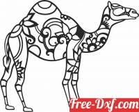 download Manlada camel wall decor free ready for cut