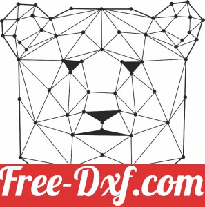 Geometric Polygon Bear Head