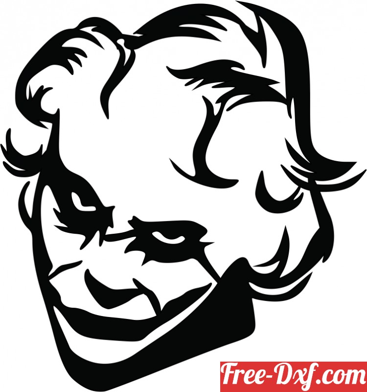 Download joker face 3vEr4 High quality free Dxf files, Svg, Cdr a