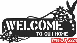 download bird welcome outdoor sign free ready for cut