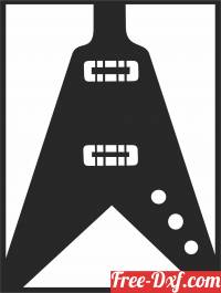 download Guitar Wall Art free ready for cut