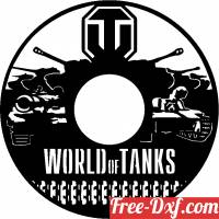 download World of tanks wall clock free ready for cut