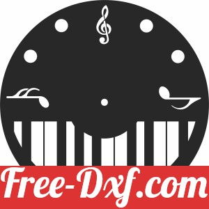 piano wall clock decor