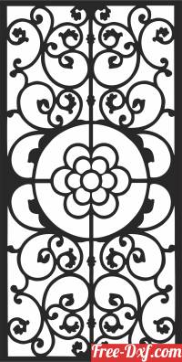 download pattern  DECORATIVE DOOR  Wall free ready for cut