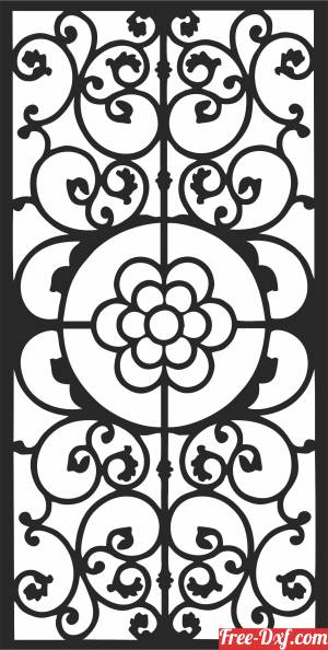download pattern  DECORATIVE DOOR  Wall free ready for cut