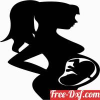 download pregnant women with baby in belly free ready for cut