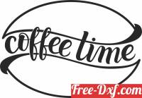 download coffe time wwall sign decor free ready for cut