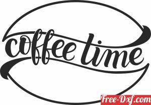 download coffe time wwall sign decor free ready for cut