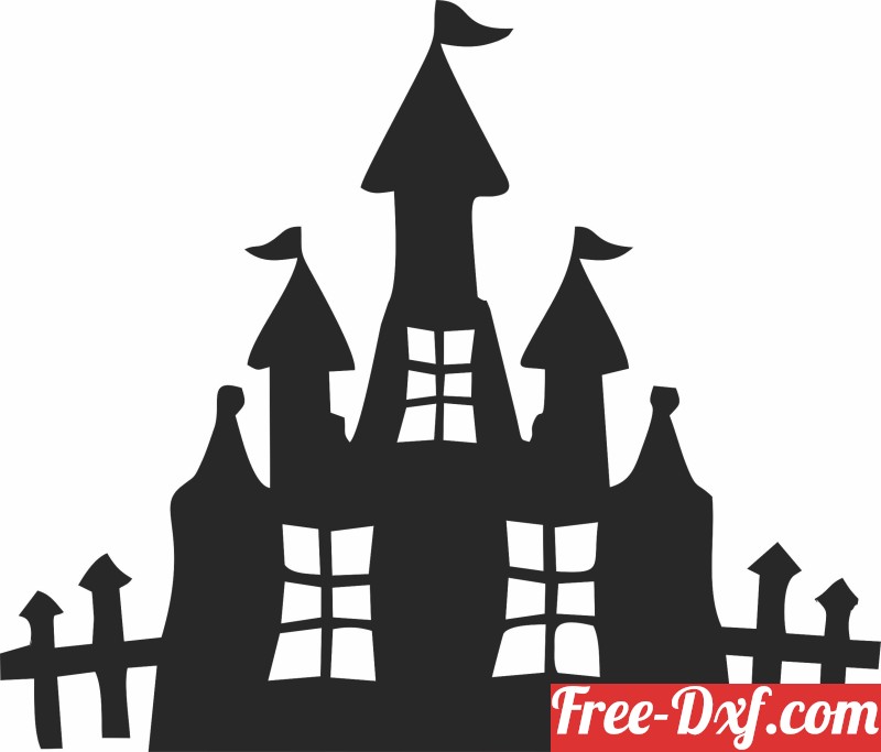 Download holloween scary house 4MlVq High quality free Dxf files,