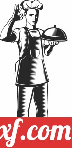 Waiter with a tray cliparts