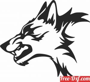download angry wolf clipart free ready for cut