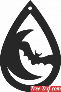 download Halloween bat ornament free ready for cut
