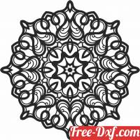 download Round mandala Decorative pattern free ready for cut