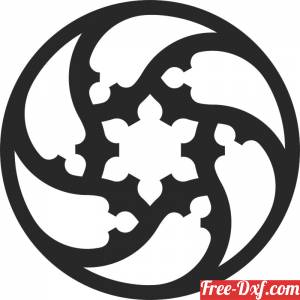 download Decorative Circle wall art decor free ready for cut