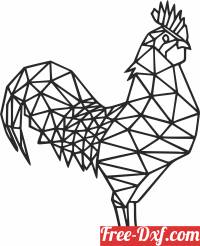 download geometric chicken rooster cliparts free ready for cut