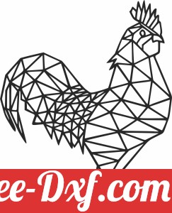 geometric chicken rooster cliparts