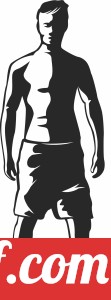 man Wearing Swimshorts silhouette