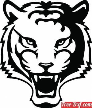 download Tiger Face Head of a tiger clipart free ready for cut