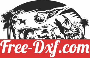 dinosaurs scene clipart
