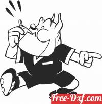 download Cartoon Dog Football soccer referee free ready for cut