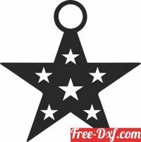download Star ornament christmas tree decoration free ready for cut