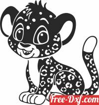 download baby cheetah cartoon cliparts free ready for cut