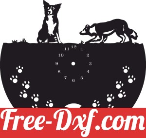 Wall Dog Clock