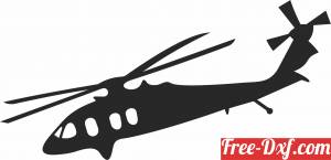 download Helicopter Aircraft Silhouette free ready for cut
