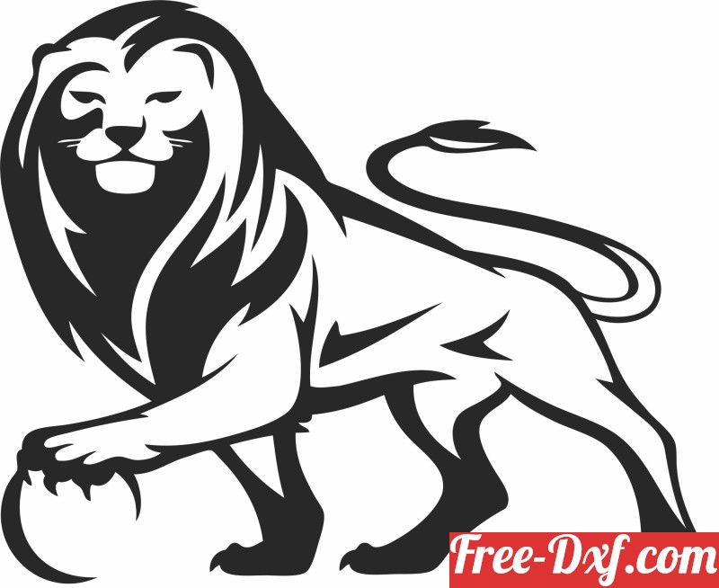 Download lion clipart 5D2br High quality free Dxf files, Svg, Cdr