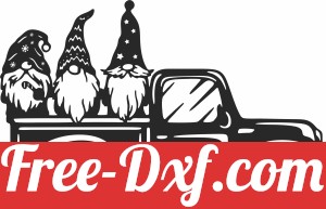 gnomes Christmas Truck cliparts